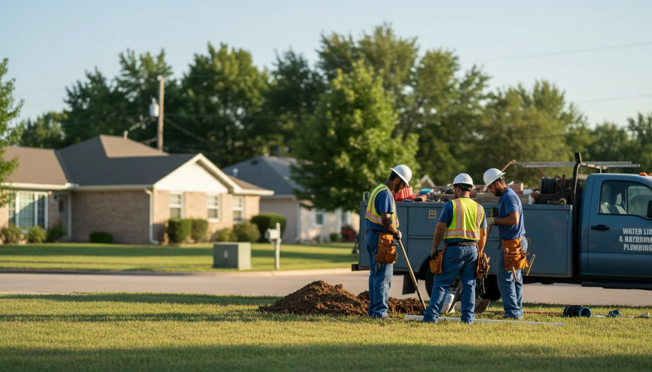 Residential water line and bathroom plumbing service in Tyngsboro, MA